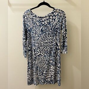 Lilly Pulitzer Blue and White Print Dress